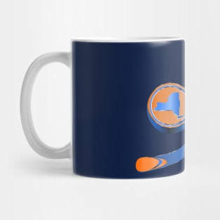 NHL - NY  Blue Orange Stick and Puck Mug